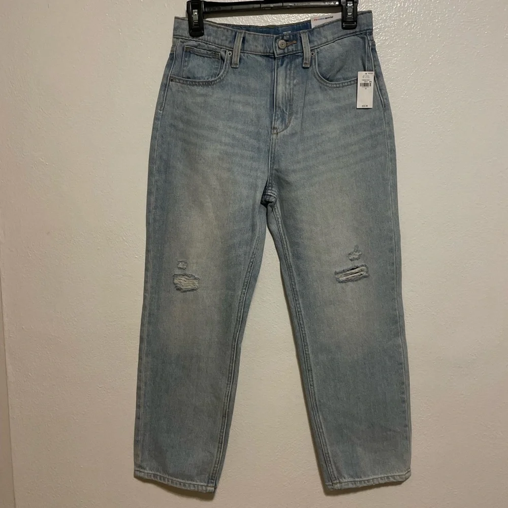NWT Old Navy High Rise Slouchy Straight Distressed Jeans Size 14